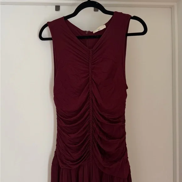 Ulla Johnson Flora Burgundy Sleeveless Dress - Picture 6 of 8